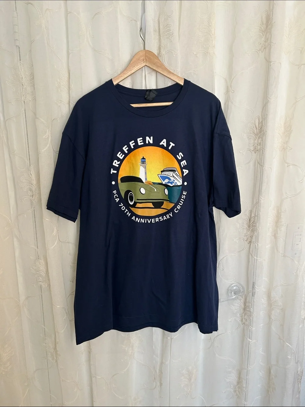 PCA Porsche Club of America Treffen At Sea 70th Anniversary Cruise Shirt 2XL